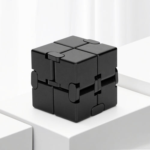 Metal Infinity Cube Fidget Toy – Clicky Stress Relief Desk Toy for Anxiety, ADHD Focus & EDC Gadget