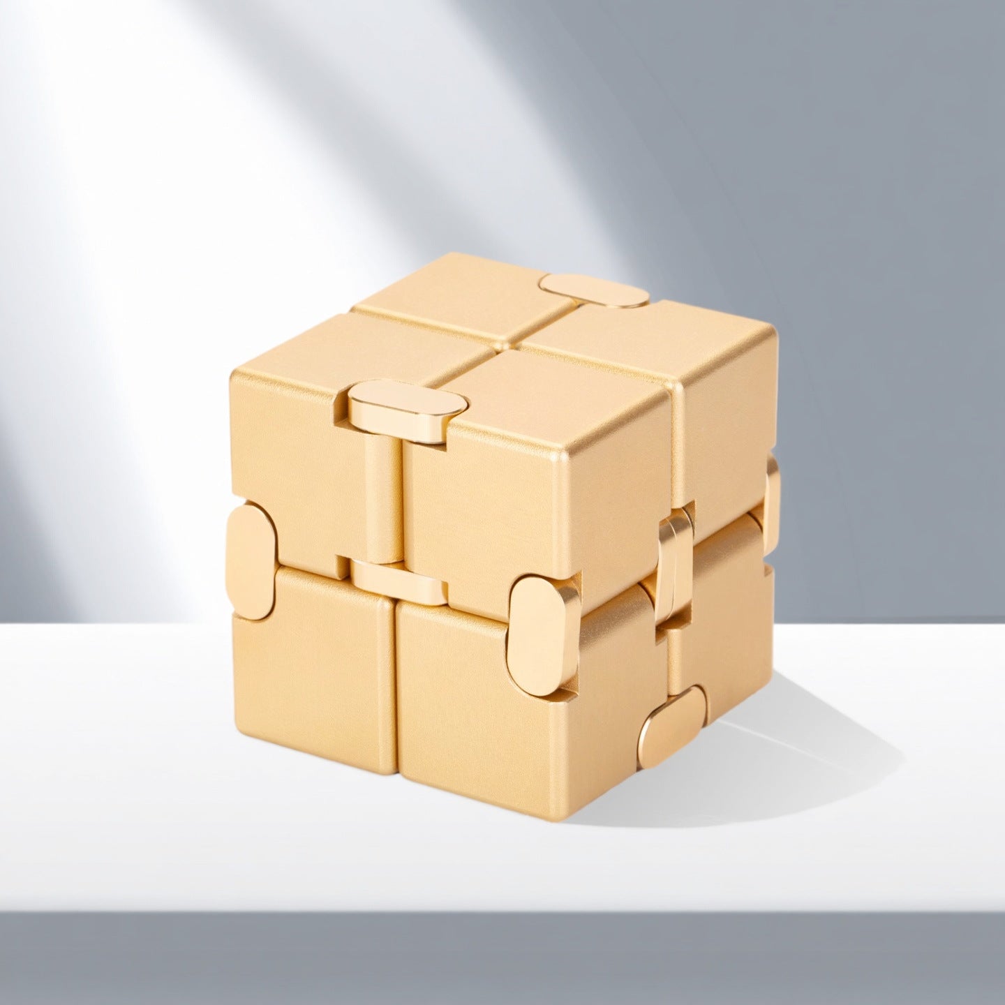 Metal Infinity Cube Fidget Toy – Clicky Stress Relief Desk Toy for Anxiety, ADHD Focus & EDC Gadget
